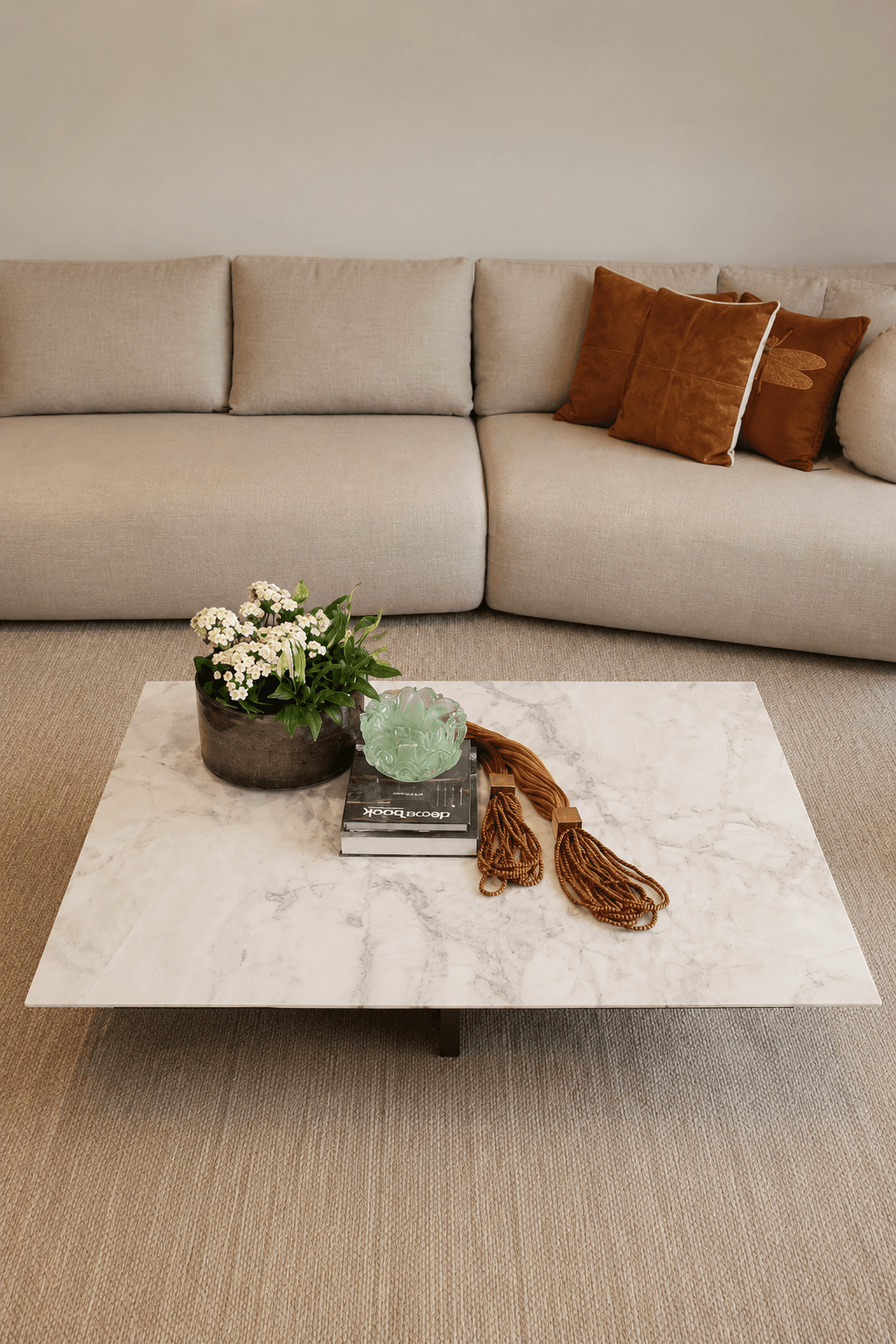 Mesa de centro - Mármore Branco Paraná